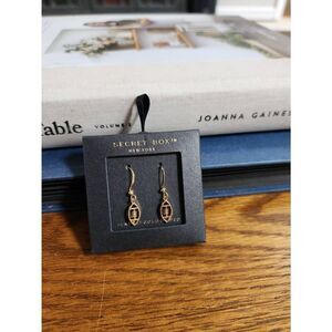 Secret Box 14K gold dipped football earrings